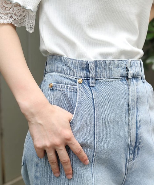 豆ページ 50%OFF【Magine(マージン)】WASHED STRETCH SELVEDGE STRAIGHT