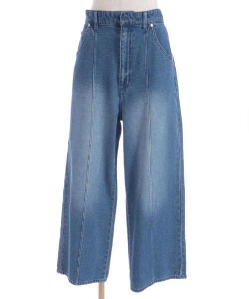 axes femme(アクシーズファム)の「ワイドストレートデニムパンツ(デニムパンツ・レディース・ケミカルウォッシュ/インディゴブルー・FREE)」の17枚目の写真