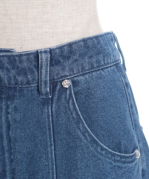 axes femme(アクシーズファム)の「ワイドストレートデニムパンツ(デニムパンツ・レディース・ケミカルウォッシュ/インディゴブルー・FREE)」の14枚目の写真