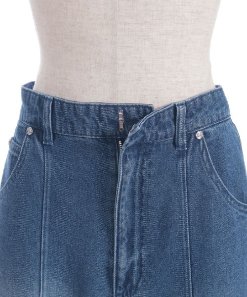 axes femme(アクシーズファム)の「ワイドストレートデニムパンツ(デニムパンツ・レディース・ケミカルウォッシュ/インディゴブルー・FREE)」の12枚目の写真