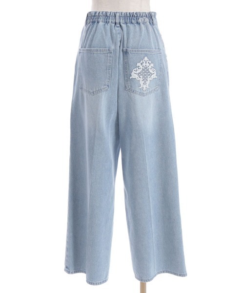 axes femme(アクシーズファム)の「ワイドストレートデニムパンツ(デニムパンツ・レディース・ケミカルウォッシュ/インディゴブルー・FREE)」の8枚目の写真