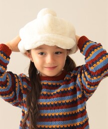 BEAMS mini（ビームスミニ）の「フェイクファー ポンポン キャスケット 2025FW（キャスケット）」