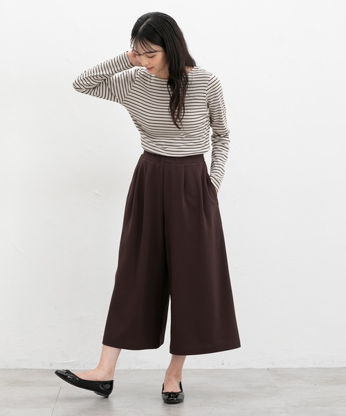 Honeys(ハニーズ)の「カット素材ガウチョパンツ(その他パンツ・レディース・ネイビー/グリーン/ブラウン/ボルドー/グレイッシュベージュ/ブラック・3L/L/LL/M/S)」の19枚目の写真