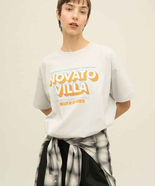 AMERICAN HOLIC(アメリカンホリック)の「配色ロゴプリントTシャツ(Tシャツ/カットソー・レディース・ライトグレー/オフホワイト/ベージュ・M/L)」の21枚目の写真