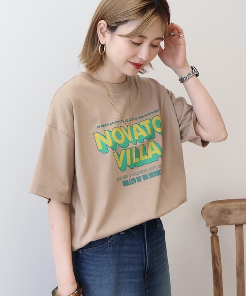 AMERICAN HOLIC(アメリカンホリック)の「配色ロゴプリントTシャツ(Tシャツ/カットソー・レディース・ライトグレー/オフホワイト/ベージュ・M/L)」の16枚目の写真