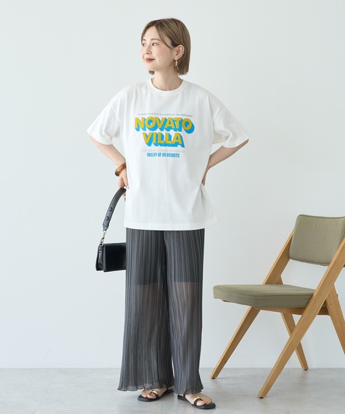 AMERICAN HOLIC(アメリカンホリック)の「配色ロゴプリントTシャツ(Tシャツ/カットソー・レディース・ライトグレー/オフホワイト/ベージュ・M/L)」の9枚目の写真