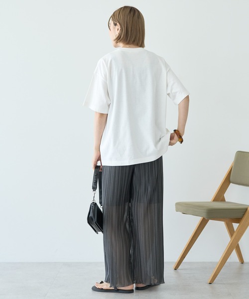 AMERICAN HOLIC(アメリカンホリック)の「配色ロゴプリントTシャツ(Tシャツ/カットソー・レディース・ライトグレー/オフホワイト/ベージュ・M/L)」の10枚目の写真