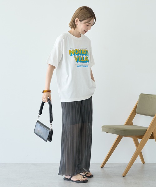 AMERICAN HOLIC(アメリカンホリック)の「配色ロゴプリントTシャツ(Tシャツ/カットソー・レディース・ライトグレー/オフホワイト/ベージュ・M/L)」の11枚目の写真