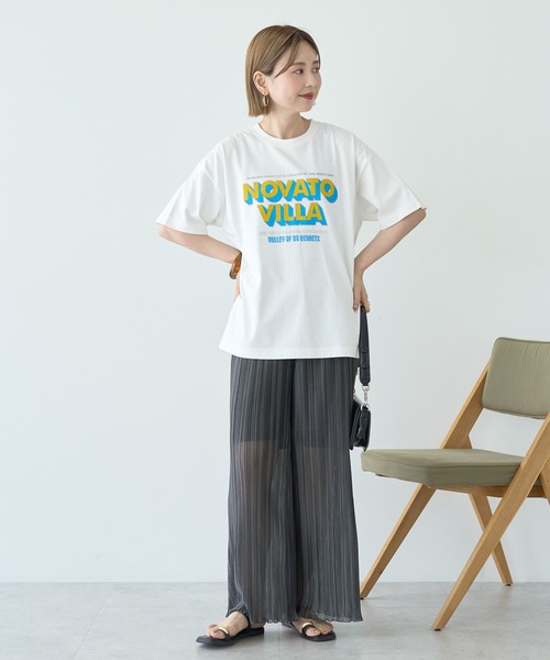 AMERICAN HOLIC(アメリカンホリック)の「配色ロゴプリントTシャツ(Tシャツ/カットソー・レディース・ライトグレー/オフホワイト/ベージュ・M/L)」の12枚目の写真