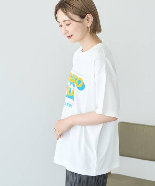 AMERICAN HOLIC(アメリカンホリック)の「配色ロゴプリントTシャツ(Tシャツ/カットソー・レディース・ライトグレー/オフホワイト/ベージュ・M/L)」の13枚目の写真