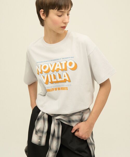 AMERICAN HOLIC(アメリカンホリック)の「配色ロゴプリントTシャツ(Tシャツ/カットソー・レディース・ライトグレー/オフホワイト/ベージュ・M/L)」の18枚目の写真