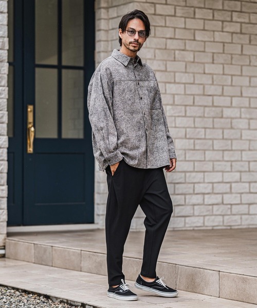 CAMBIO（カンビオ）の「mp13922-Slacks Fabric Tapered Pants テーパードパンツ（スラックス・メンズ・ブラック/ベージュ/ブラウン/チャコール・S/M/L）」の7枚目の写真