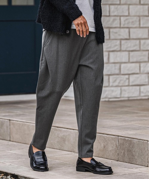 mp13922-Slacks Fabric Tapered Pants テーパードパンツ