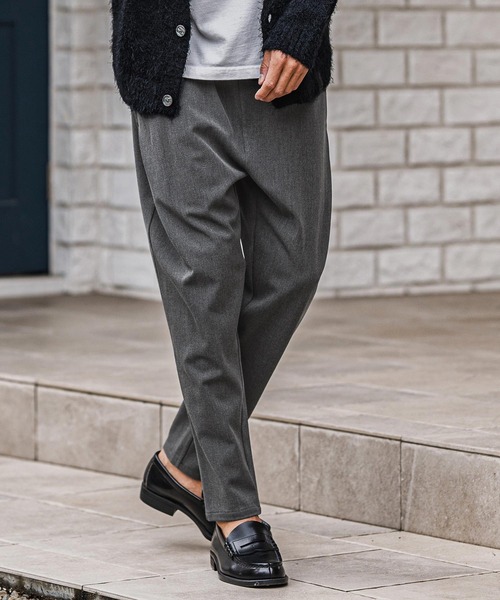 CAMBIO（カンビオ）の「mp13922-Slacks Fabric Tapered Pants テーパードパンツ（スラックス・メンズ・ブラック/ベージュ/ブラウン/チャコール・S/M/L）」の11枚目の写真