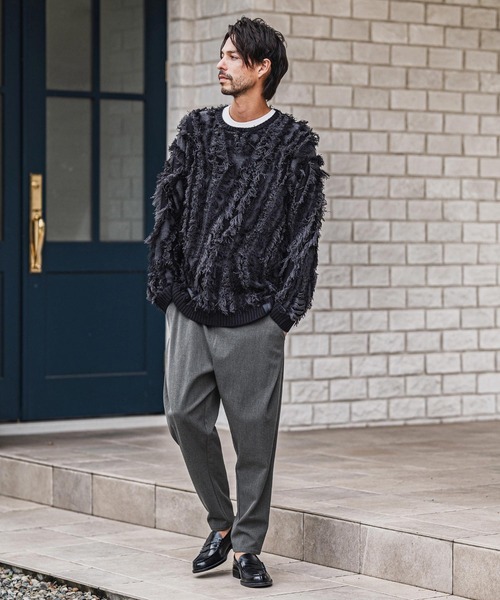 CAMBIO（カンビオ）の「mp13922-Slacks Fabric Tapered Pants テーパードパンツ（スラックス・メンズ・ブラック/ベージュ/ブラウン/チャコール・S/M/L）」の12枚目の写真