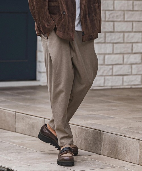 CAMBIO（カンビオ）の「mp13922-Slacks Fabric Tapered Pants テーパードパンツ（スラックス・メンズ・ブラック/ベージュ/ブラウン/チャコール・S/M/L）」の20枚目の写真