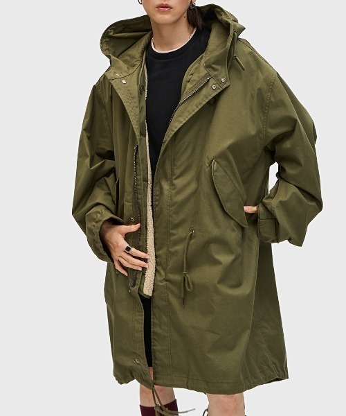 FRED PERRY モッズコート オリーブ Sサイズ Oversized Fishtail Parka Jacket／オーバーサイズフィッシュテイル