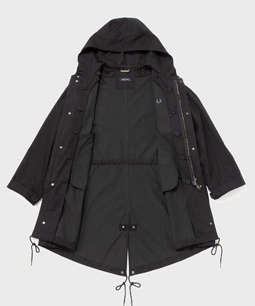FRED PERRY フレッドペリー フィッシュテイルパーカ 38/チャコール FRED PERRY フレッドペリー モッズコート ジップイン ライナー