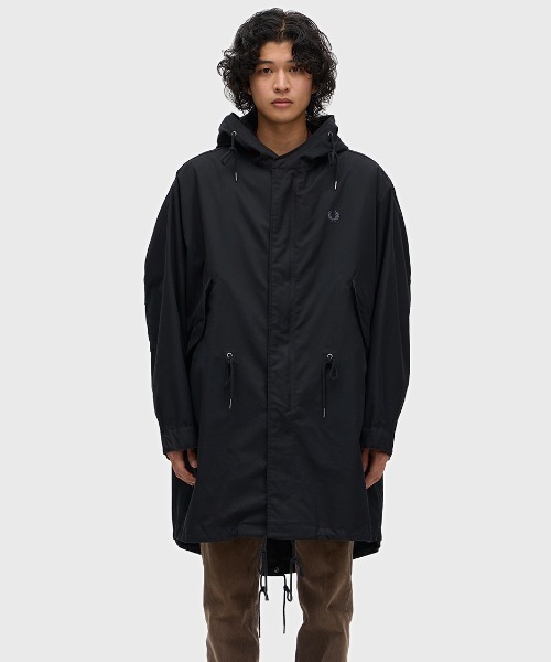 FRED PERRY フレッドペリー フィッシュテイルパーカ 38/チャコール Oversized Fishtail Parka Jacket／オーバーサイズフィッシュ