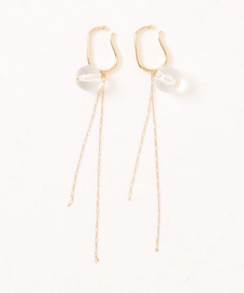 Andemiu（アンデミュウ）の「クリアボールイヤカフ583908（イヤーカフ・レディース・ベージュ・FREE）」の5枚目の写真