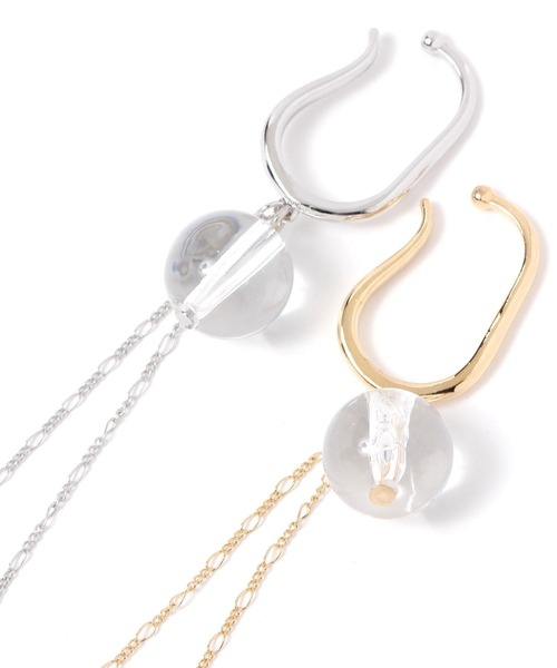 Andemiu（アンデミュウ）の「クリアボールイヤカフ583908（イヤーカフ・レディース・ベージュ・FREE）」の3枚目の写真