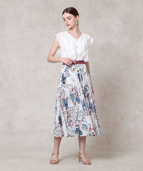 ANAYI（アナイ）の「ボイルフリルVネックブラウス（シャツ/ブラウス・レディース・ライトブルー/ブラック/ホワイト・38/36）」の14枚目の写真