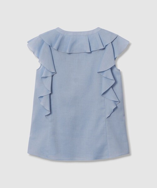 ANAYI（アナイ）の「ボイルフリルVネックブラウス（シャツ/ブラウス・レディース・ライトブルー/ブラック/ホワイト・38/36）」の16枚目の写真