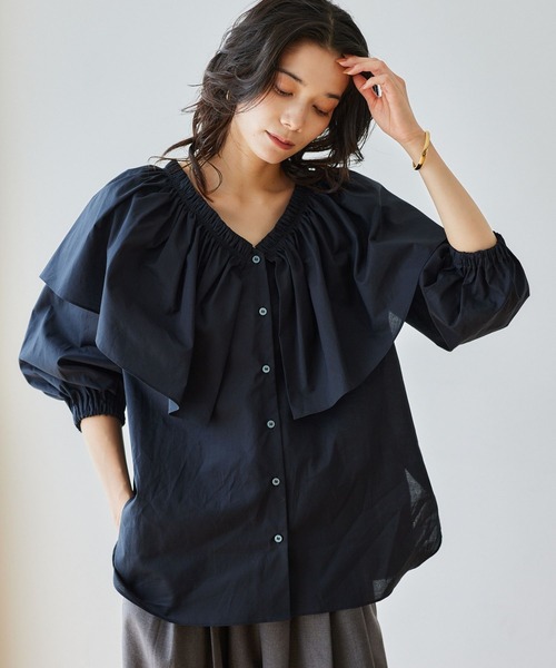 セール】BARNYARDSTORM / BIGカラーブラウス / ハンドウォッシャブル