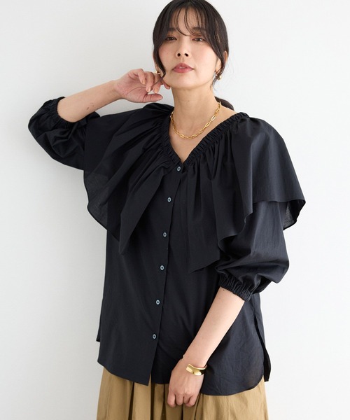 セール】BARNYARDSTORM / BIGカラーブラウス / ハンドウォッシャブル