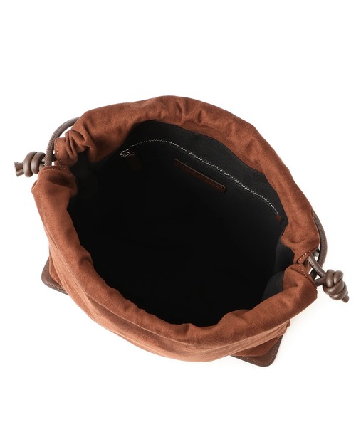 ADAM ET ROPE'（アダムエロペ）の「【サステナブル】アーティフシャルレザー巾着バッグ（ショルダーバッグ・レディース・ブラック/レンガ・FREE）」の18枚目の写真