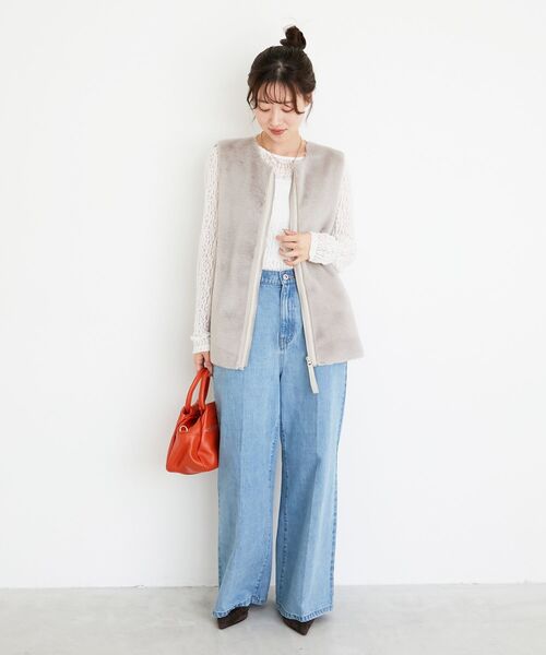 le.coeur blanc（ルクールブラン）の「MILLELA FIRENZEギャザーショルダーバッグ（ショルダーバッグ・レディース・オレンジ/オフホワイト/ブラック・FREE）」の19枚目の写真