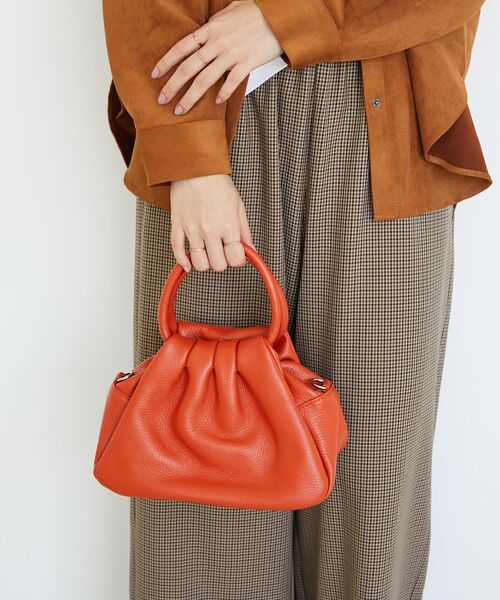 le.coeur blanc（ルクールブラン）の「MILLELA FIRENZEギャザーショルダーバッグ（ショルダーバッグ・レディース・オレンジ/オフホワイト/ブラック・FREE）」の20枚目の写真