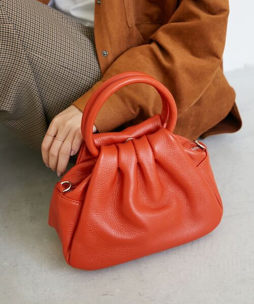 le.coeur blanc（ルクールブラン）の「MILLELA FIRENZEギャザーショルダーバッグ（ショルダーバッグ・レディース・オレンジ/オフホワイト/ブラック・FREE）」の22枚目の写真