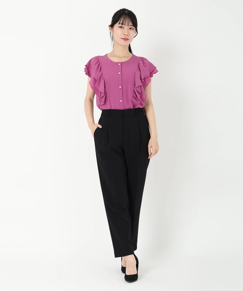 STRAWBERRY-FIELDS(ストロベリーフィールズ)の「2WAYジョーゼット_フリルスリーブブラウス シャツ・ブラウス(シャツ/ブラウス・レディース・ライトグレー/ダークグレー/ピンク系その他・2)」の12枚目の写真