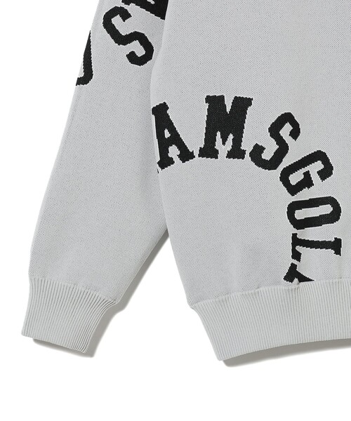 セール】ORANGE LABEL / エアシャット裏地付き ロゴ柄 ニット（ニット