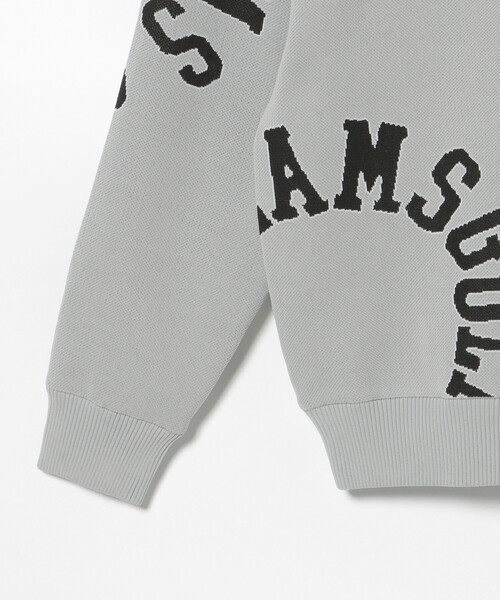 セール】ORANGE LABEL / エアシャット裏地付き ロゴ柄 ニット（ニット