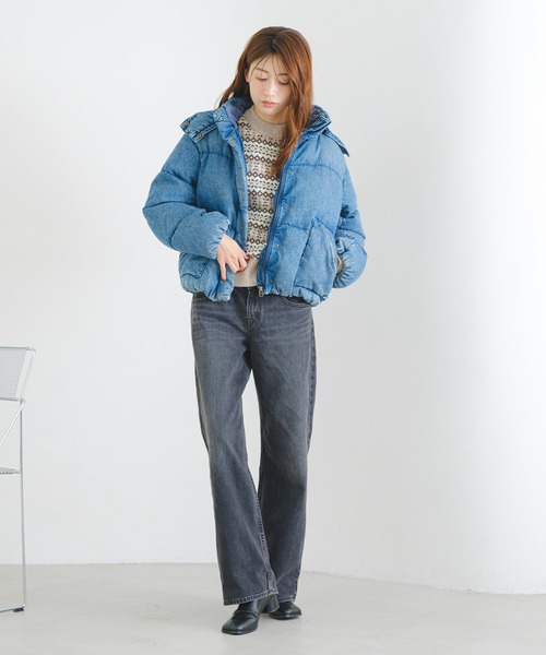 Levi's(リーバイス)の「Levi's/リーバイス ウエスタンショートバブルパファージャケット(ダウンジャケット/コート・レディース・ダークインディゴブルー・M/S/XS)」の16枚目の写真