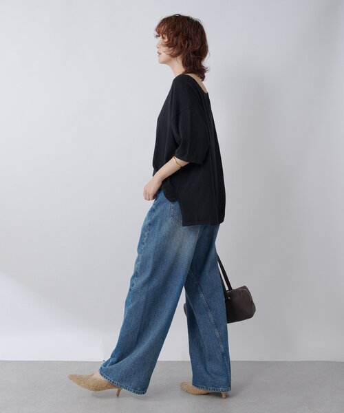 RIVE DROITE（リヴドロワ）の「【MONN.:.(モン)】フロントナローデニムパンツ（デニムパンツ・レディース・ブルー・40/38/36）」の4枚目の写真