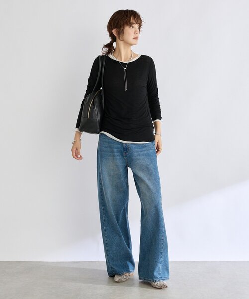 RIVE DROITE（リヴドロワ）の「【MONN.:.(モン)】フロントナローデニムパンツ（デニムパンツ・レディース・ブルー・40/38/36）」の11枚目の写真