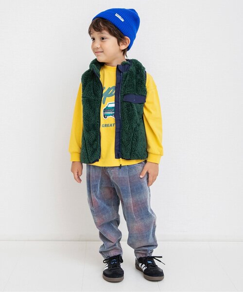 BREEZE（ブリーズ）の「one by more ニットキャップ（ニットキャップ/ビーニー・キッズ・ライム/ピンク/グリーン/オフホワイト/ブルー/ブラック・58/54/50）」の11枚目の写真