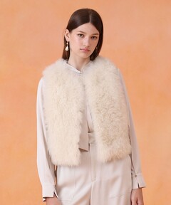 セール中　新品　バナナリパブリック　エコファーコート セール】BANANA REPUBLIC FACTORY STORE フェイクファーコート