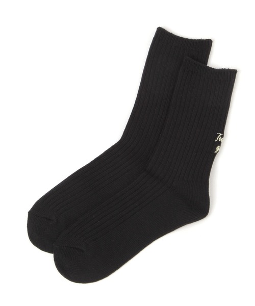 LAKOLE(ラコレ)の「リブ刺繍ロングソックス / 578213(ソックス/靴下・レディース・ブラック/オフホワイト/グレー・FREE)」の12枚目の写真