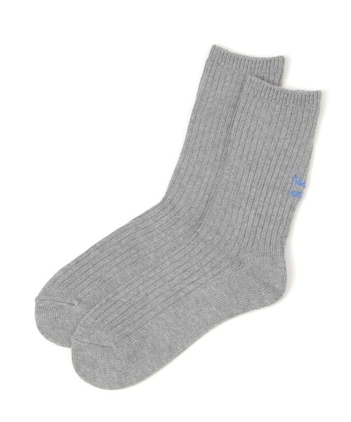 LAKOLE(ラコレ)の「リブ刺繍ロングソックス / 578213(ソックス/靴下・レディース・ブラック/オフホワイト/グレー・FREE)」の13枚目の写真