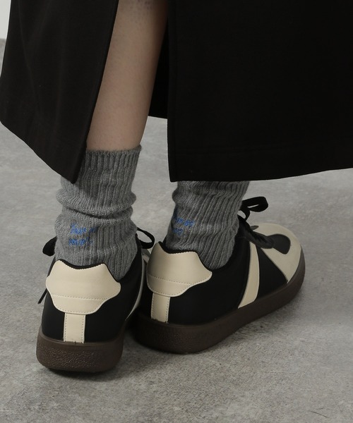 LAKOLE(ラコレ)の「リブ刺繍ロングソックス / 578213(ソックス/靴下・レディース・ブラック/オフホワイト/グレー・FREE)」の10枚目の写真