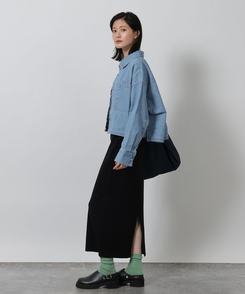 LAKOLE(ラコレ)の「リブ刺繍ロングソックス / 578213(ソックス/靴下・レディース・ブラック/オフホワイト/グレー・FREE)」の15枚目の写真