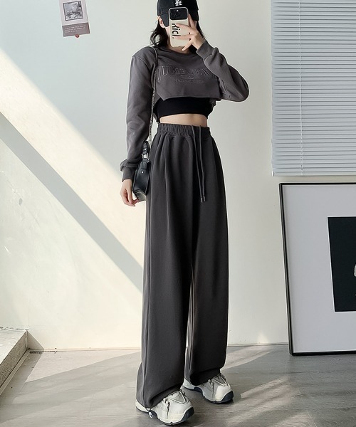 blackdia ocean（ブラックダイヤオーシャン）の「blackdia ocean ドロスト スウェットパンツ（スウェットパンツ・レディース・ブラック/ヘザーグレー/ダークグレー/グレー・MEDIUM/SMALL/LARGE）」の13枚目の写真