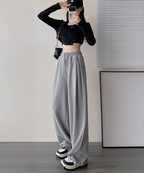 blackdia ocean（ブラックダイヤオーシャン）の「blackdia ocean ドロスト スウェットパンツ（スウェットパンツ・レディース・ブラック/ヘザーグレー/ダークグレー/グレー・MEDIUM/SMALL/LARGE）」の18枚目の写真