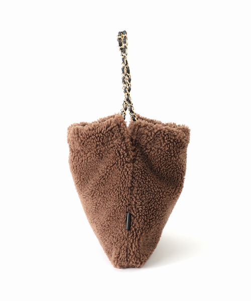 La TOTALITE(ラトータリテ)の「VIOLAd’ORO / ヴィオラドーロ エコファーバッグ 34*34cm(ショルダーバッグ・レディース・アイボリー/ブラウン・FREE)」の21枚目の写真