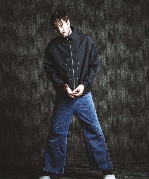 NO ID.（ノーアイディ）の「【NO ID.】Rivet Big Track Blouson / リベット ビッグ トラック ブルゾン（ブルゾン・メンズ・ブラック/グレー・ONE SIZE）」の9枚目の写真