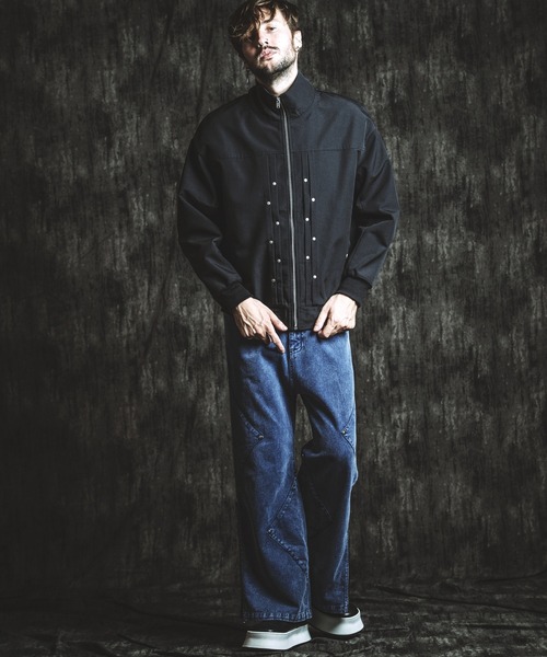 NO ID.（ノーアイディ）の「【NO ID.】Rivet Big Track Blouson / リベット ビッグ トラック ブルゾン（ブルゾン・メンズ・ブラック/グレー・ONE SIZE）」の12枚目の写真